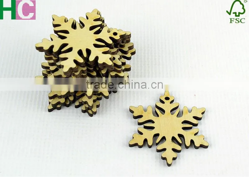 wood snow slices for Christmas tree decoration