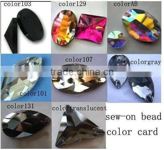 garment small size indigo-blue sew on rhinestone oval synthetic gemstone