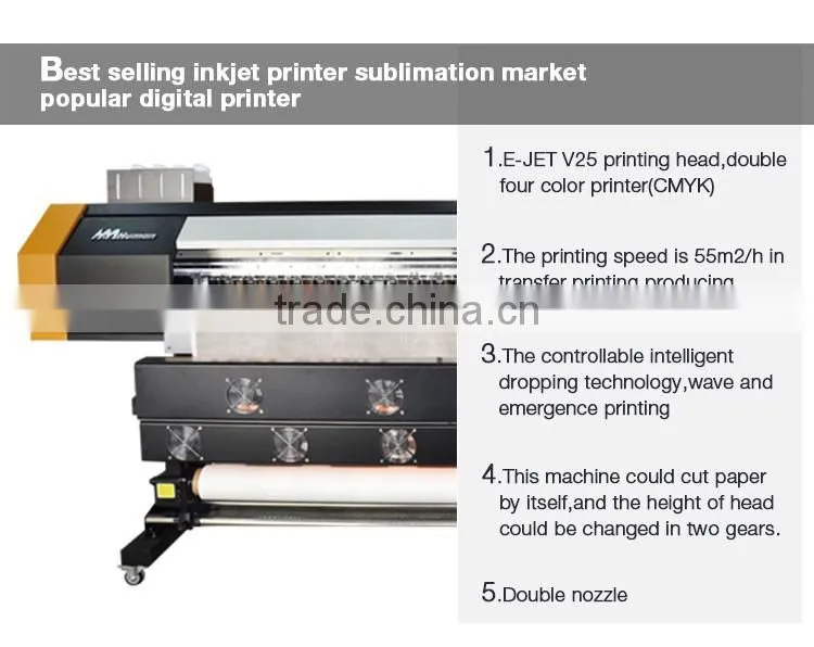 Best selling top grade inkjet printer double nozzle digital textile printer