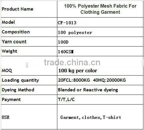 Dry fit coolpass 100%polyester mesh fabric,dry fit mesh fabric