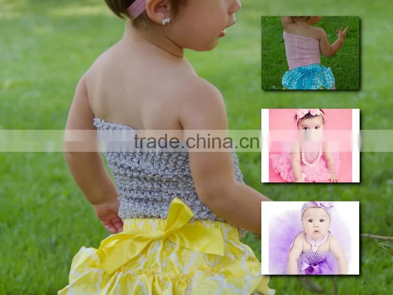 Wholesale 9inch crochet top /crochet tube top strentch top baby headband for kids