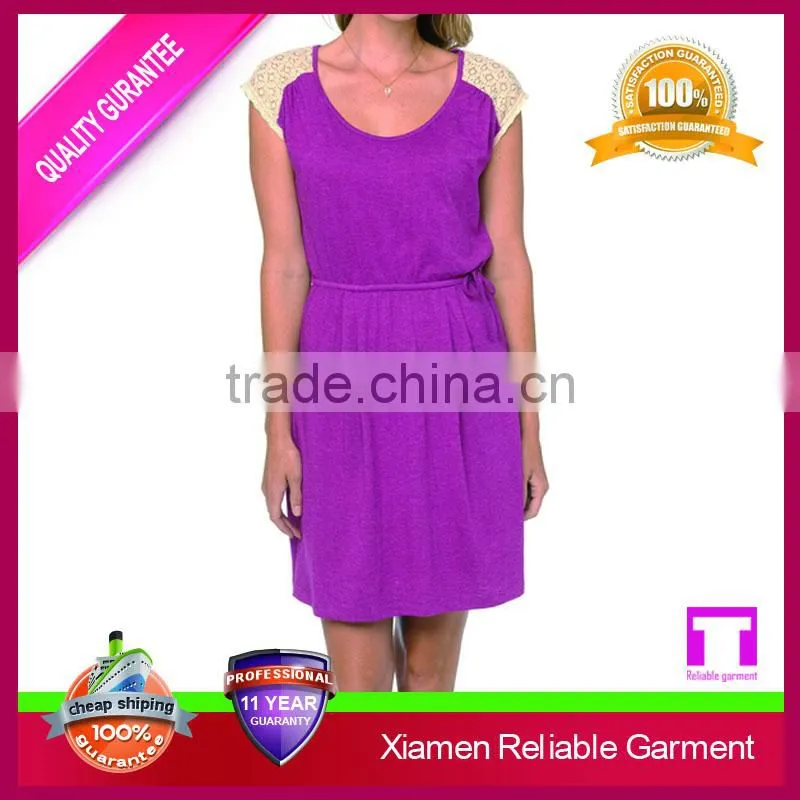 2016 Latest sleeveless casual design cotton party dress