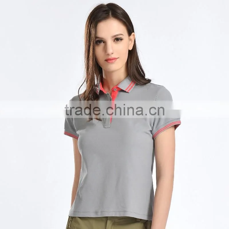 fancy design lapel short sleeve t-shirt for summer