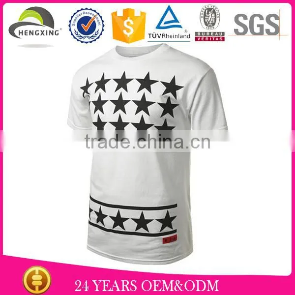 Fashion cheap wholesale plain white custom printed tshirts bulk