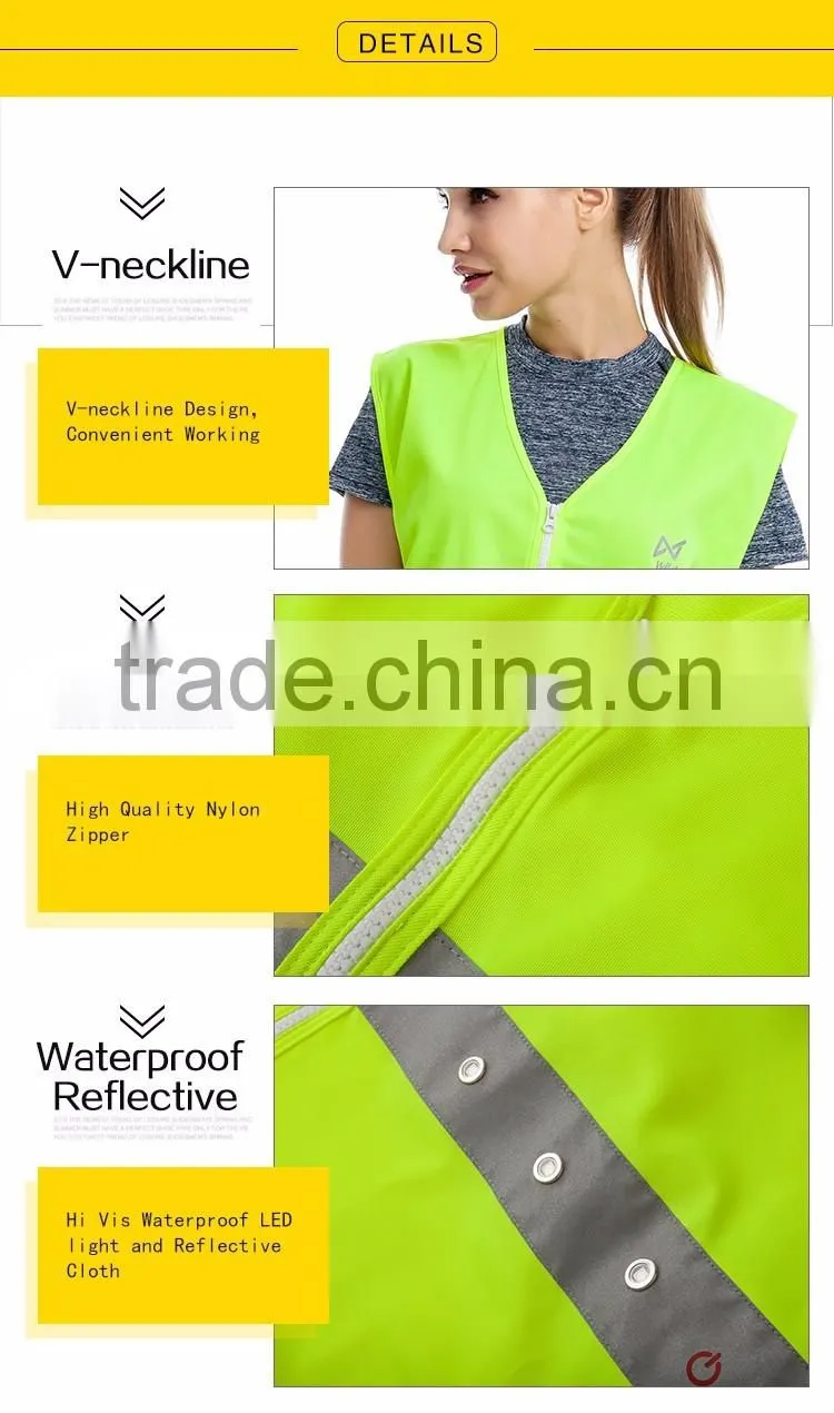 Breathable yellow workwear work tool vest for construction workers
