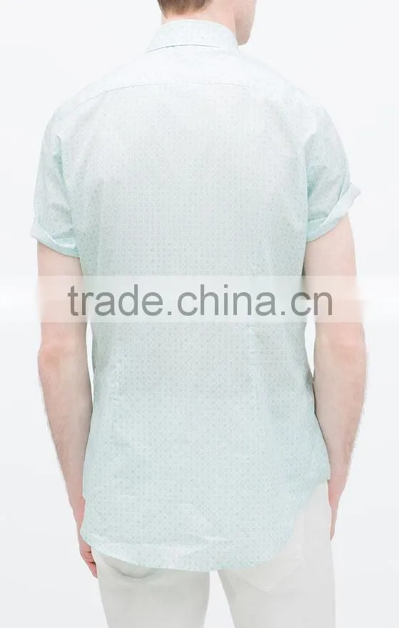 2015 wholesale shirt printing brand men shirts short sleeve popular design