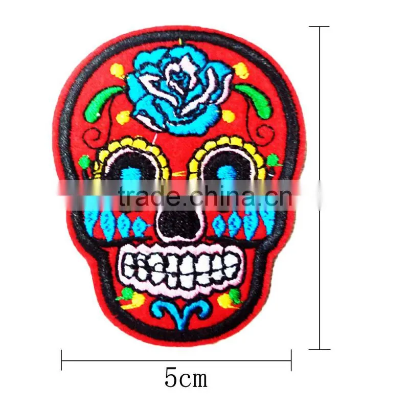 D&D Sewing Craft 10 Pcs/Pack Skull Iron On Patches Embroidered