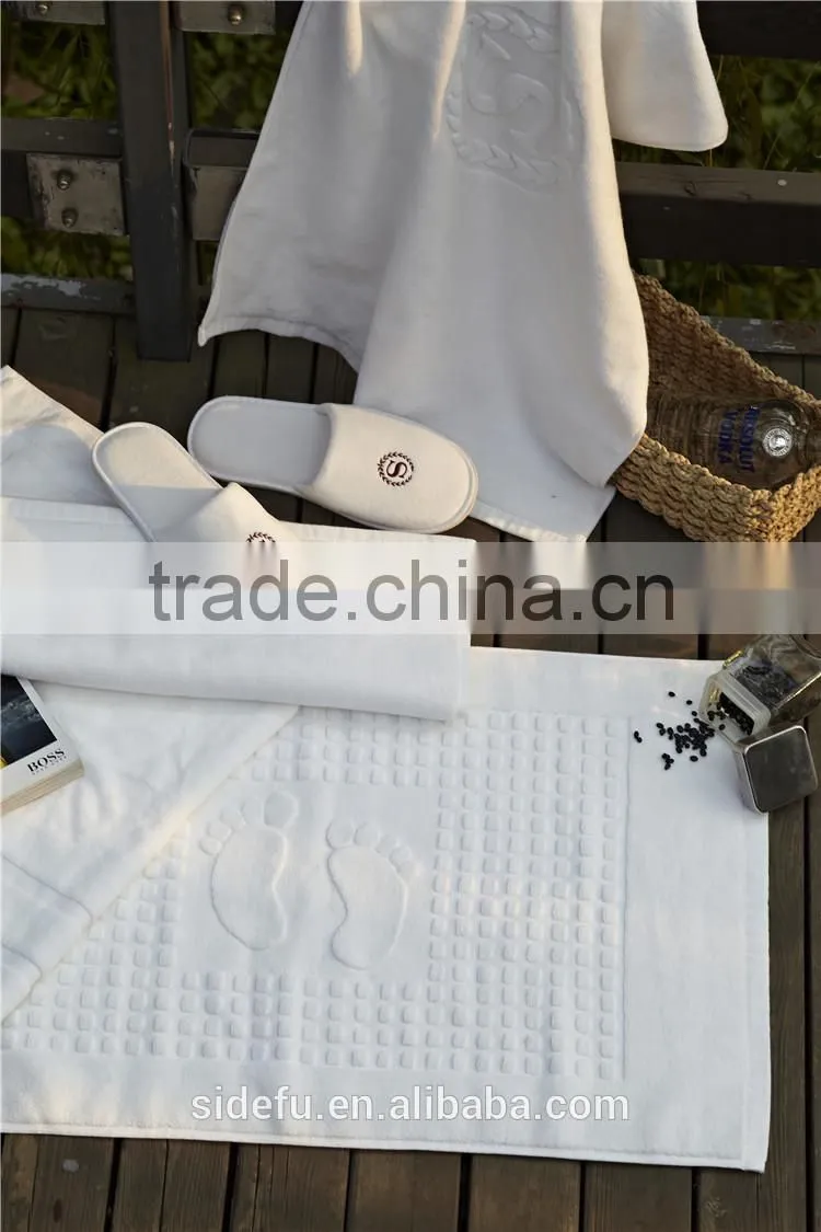 5-Star Hotel High Quality Non Slip Footprint Bath Mat Set
