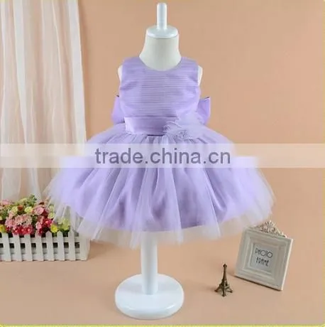 hot selling casual children girls summer lace princess dresses with sashes