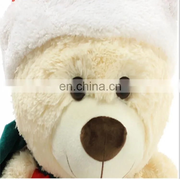 2017 hot sell christmas plush toys stuffed plush christmas decoration candy teddy bear toy