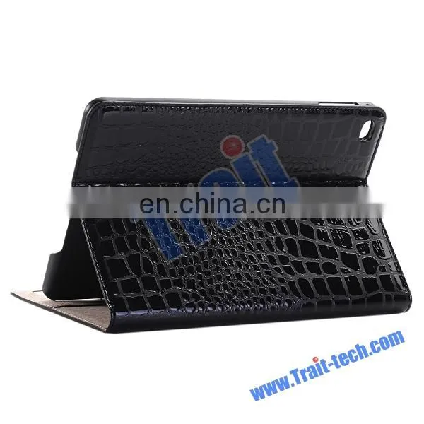Crocodile Pattern Wallet Style Side Flip PC+ PU Leather Case for iPad Mini 4