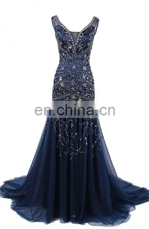 Vintage V-Neck Mermaid Evening Dresses Formal Long Mother of The Bride Dress Prom Gown Vestidos