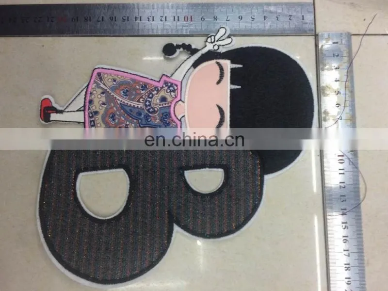2016 cheap embroidery sequins cute hot fix motifs,fashion patches,embroidered patch