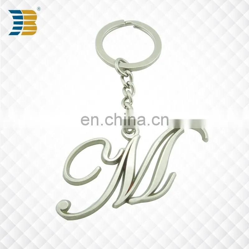 3D letter shape custom made metal keychain