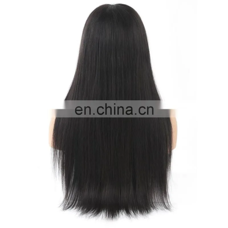Brazilian human hair lace front wigs with bangs