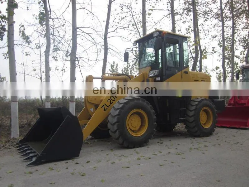 2.0 Ton Mini Loader With Quick Hitch Hydraulic Joystick Wheel Loader Factory