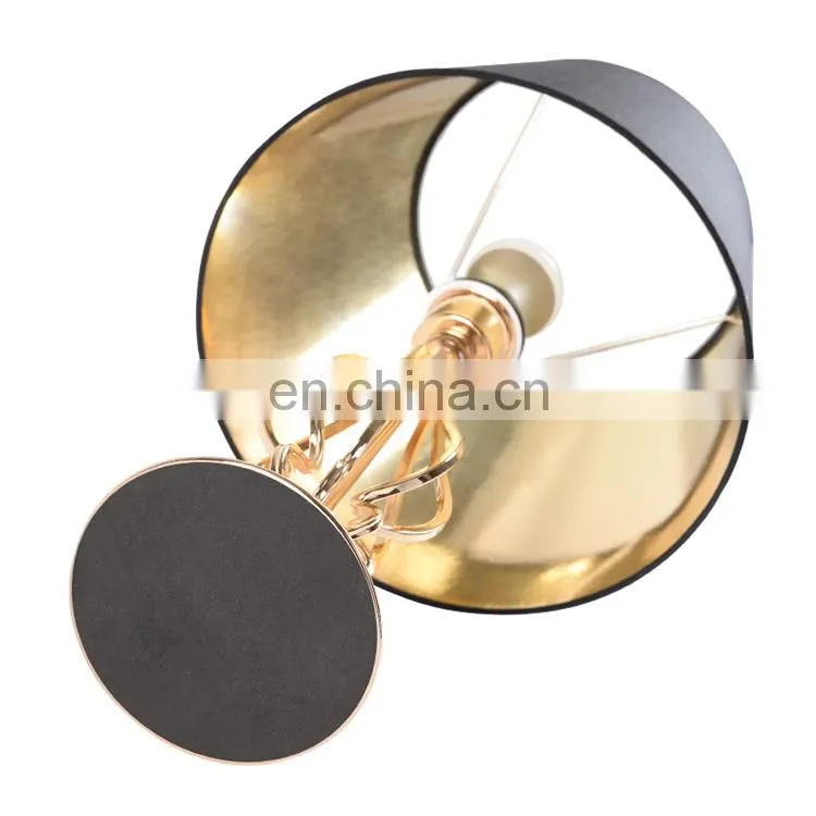Popular European design luxury gold metal base fancy table lamps for hotel home