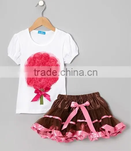 2014 new, three-dimensional flower girls, short-sleeved dress gauze tutu