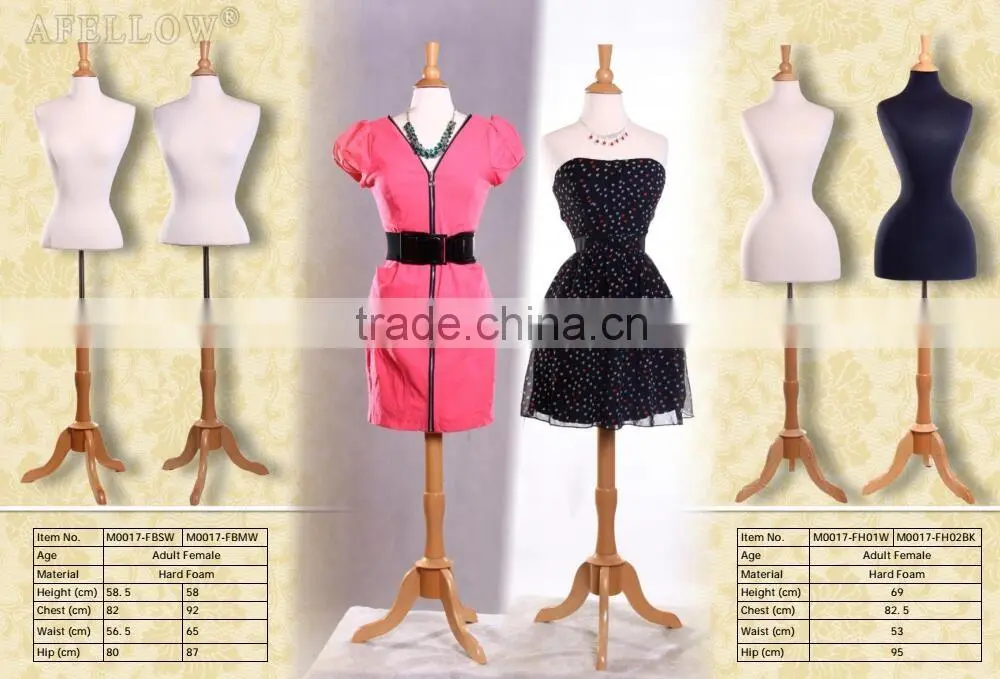 female/male adjustable mannequin upper body dummy M0017-FB/M0017-FH
