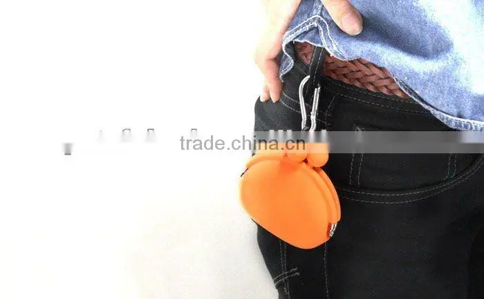 attractive silicone smart wallet , fancy silicone coin purse,coin purse with zipper