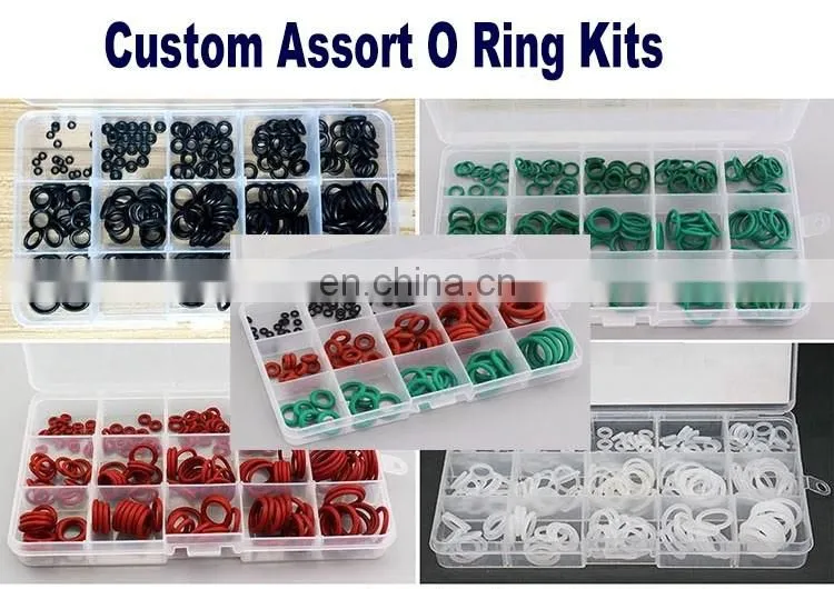 Accept Custom Rubber Silicone O Ring Set NBR FKM FFKM EPDM HNBR Kit Orings VMQ Buna Nitrile FPM Oring Box with High Quality