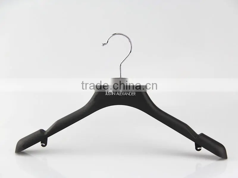 IMY-478 black deluxe plastic bridal hanger with logo