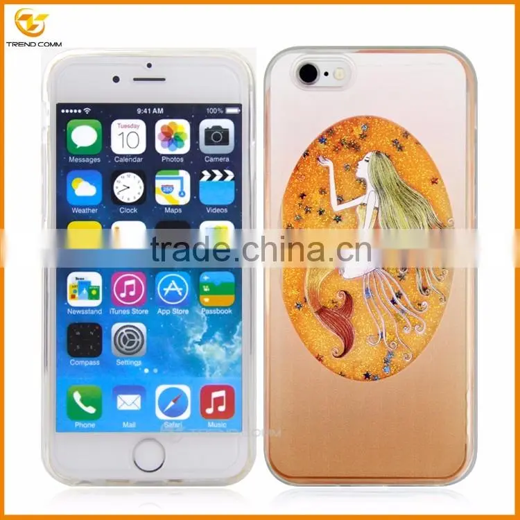 mermaid printed custom liquid case for iphone 6 6s