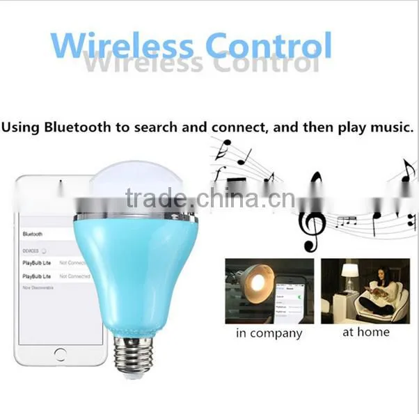 8W smart e27 Speaker bluetooth Lamp WIFI Led Bulb Light ihone/Andrid remote