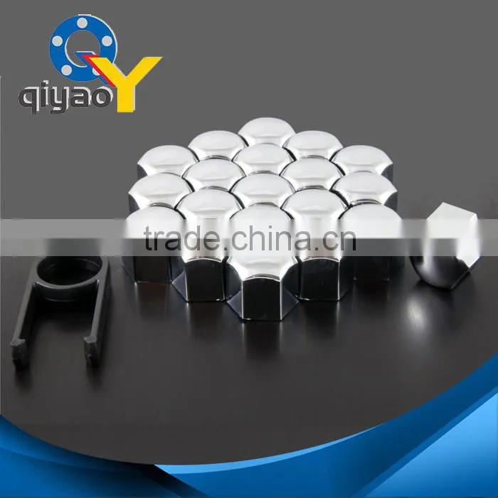 20 pcs x Chrome bbs Plastic car Wheel hub Nuts Caps Bolts Cup Covers 17mm + Removal Tool vw