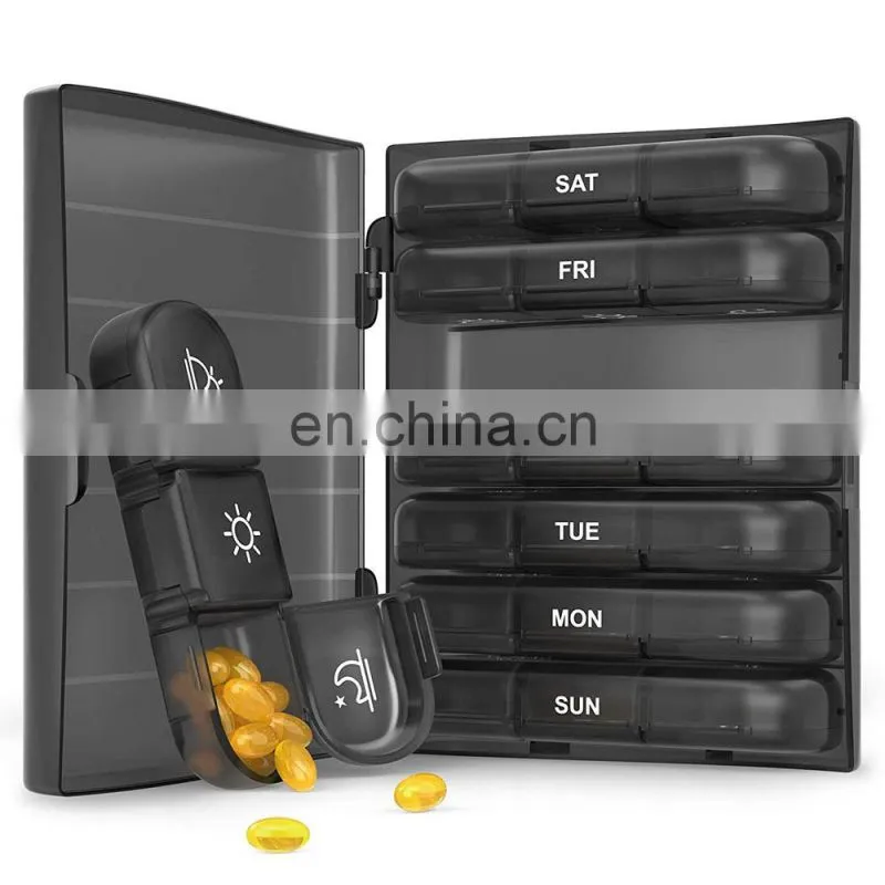 21 Grids Pill Box 7 Days Medicine Box Weekly Pill Case Medicine Tablet Dispenser Organizer Splitters Storage Organizer Container