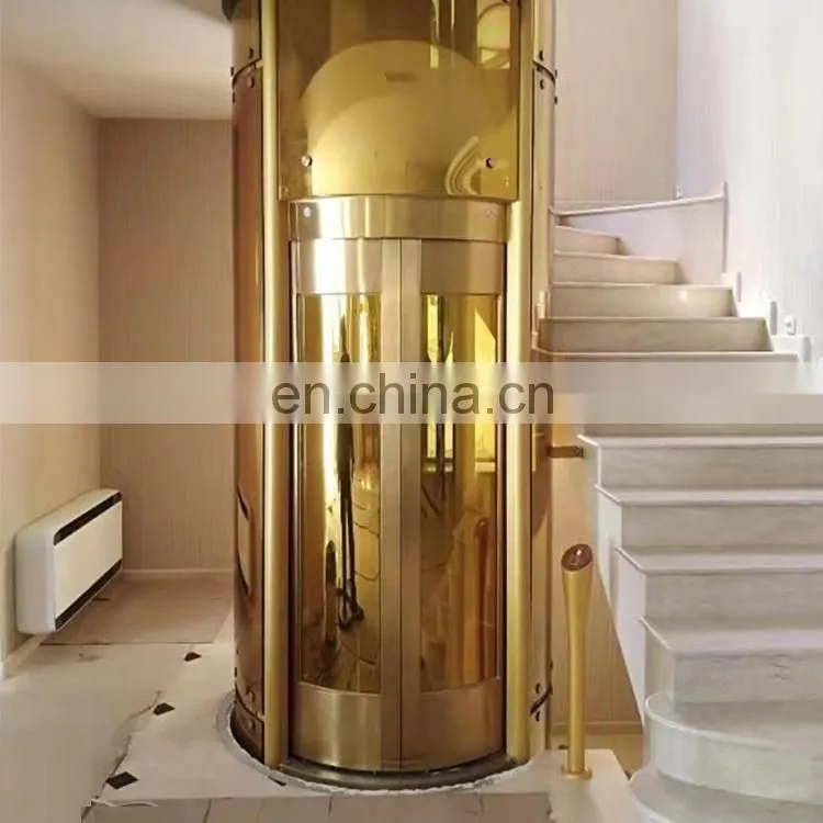Villa Used Panoramic Glass Elevator, Hot Sale Villa Used Round Glass Home Elevator