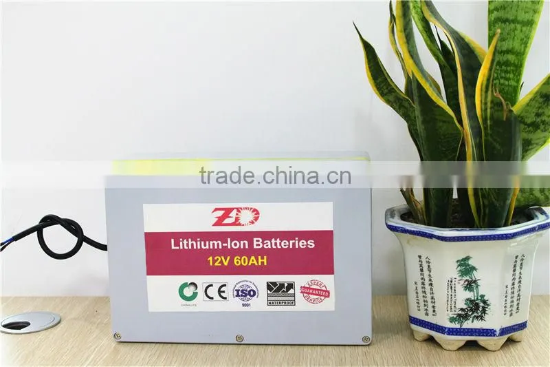 12V 60AH Lithium Ion Battery System For Home Solar Power