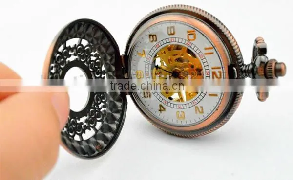 skeleton automatic mechanical watch wholesale pocket watch