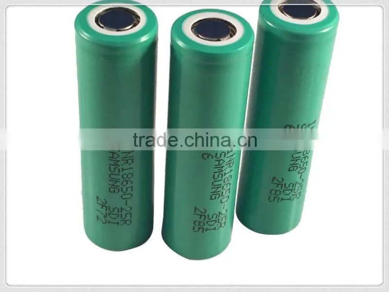 Samsung 25R 2500mah li-ion rechargeable 18650 battery for self balancing scooter