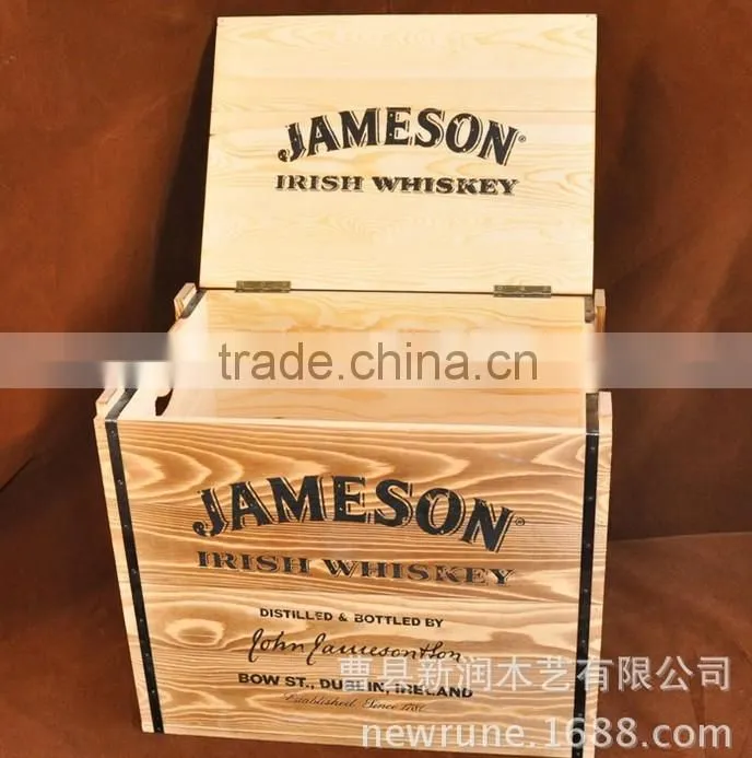 Wholesale Wood Gift wine box/ wooden packaging boxes for 3 bottles wine box