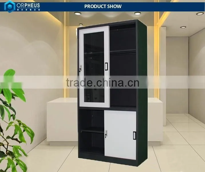 Orpheus Provide Stainless Steel Horizontal Filing Cabinet Folding Glass Display Cabinet cupboard Storage Cupboard Wardrobe