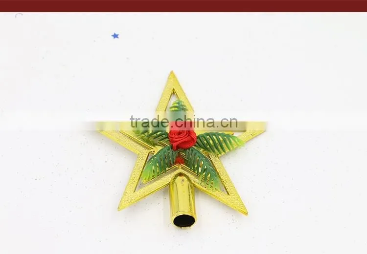 Best Promotion Top Selling Christmas Decoration Gold Star Christmas Tree Topper Decoration Pendant Ornament