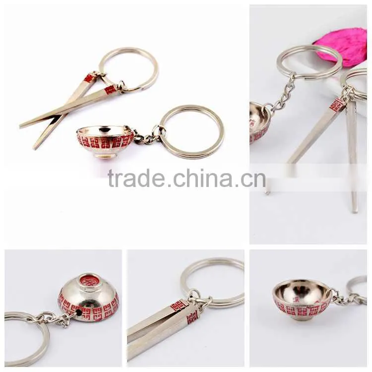 cute couple keychain red couple tableware keychain