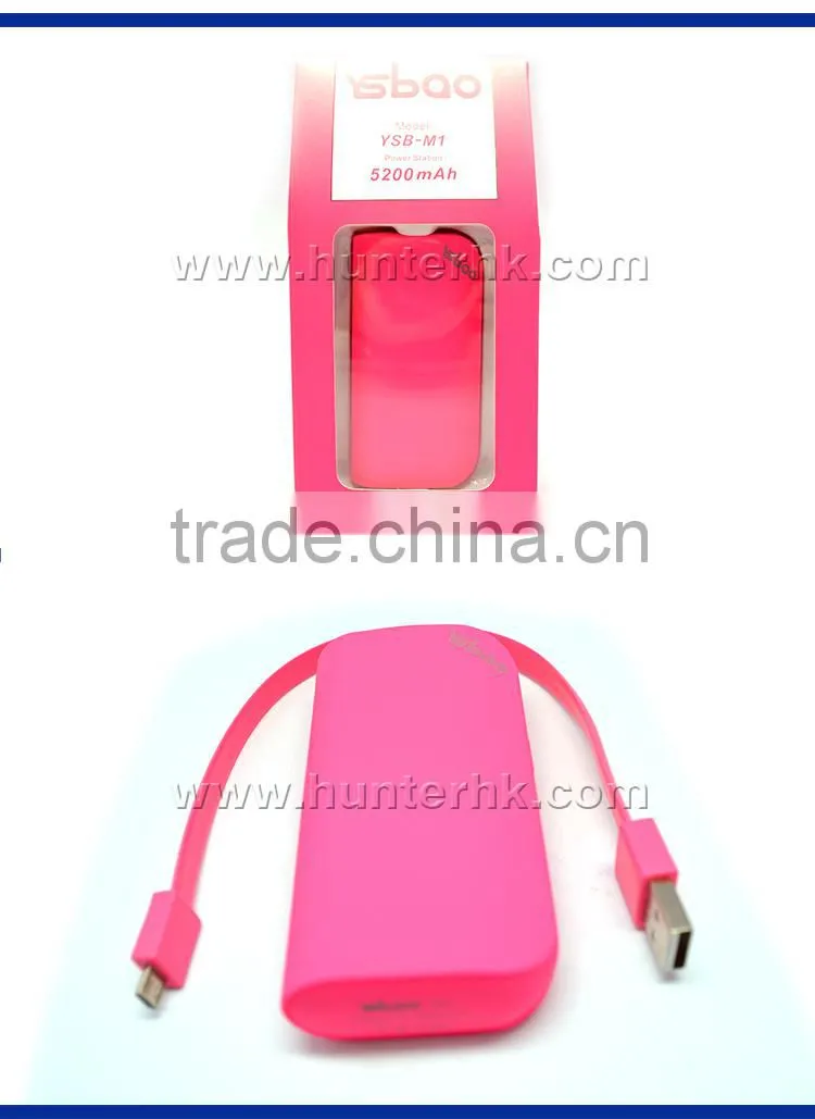 Gloss Finished 5200 MAH Colorful Charger Power Bank