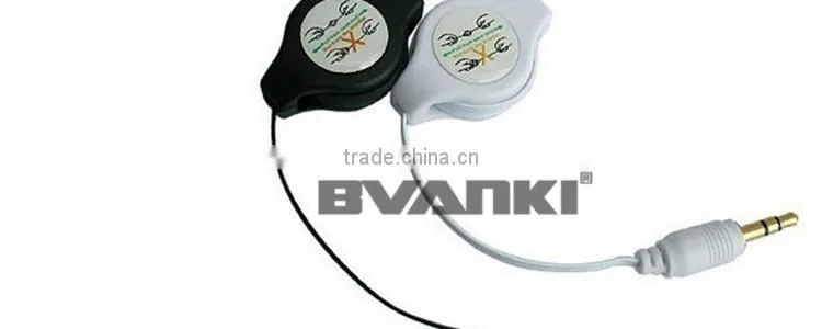 2016 new premium manufacture Retractable 3.5mm stereo male to male audio Extension aux cable free samples alibaba express