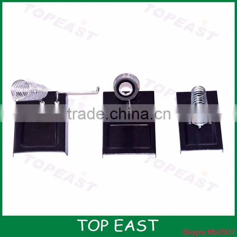 Solder Soldering Iron Metallic Metal Stand Holder & Heavy Duty Black Base (Silver color Holder)