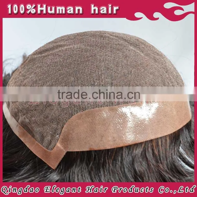 100% virgin remy top quality human hair toupee for men wholesale