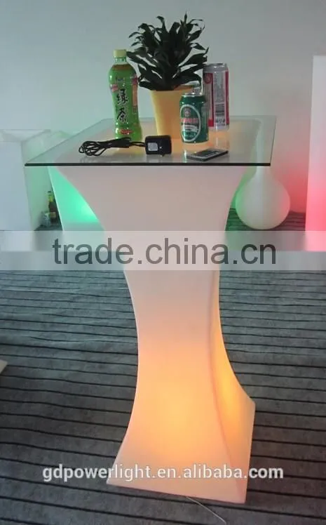 PE Plastic Bar Table with LED light and remote control YXF-6211A