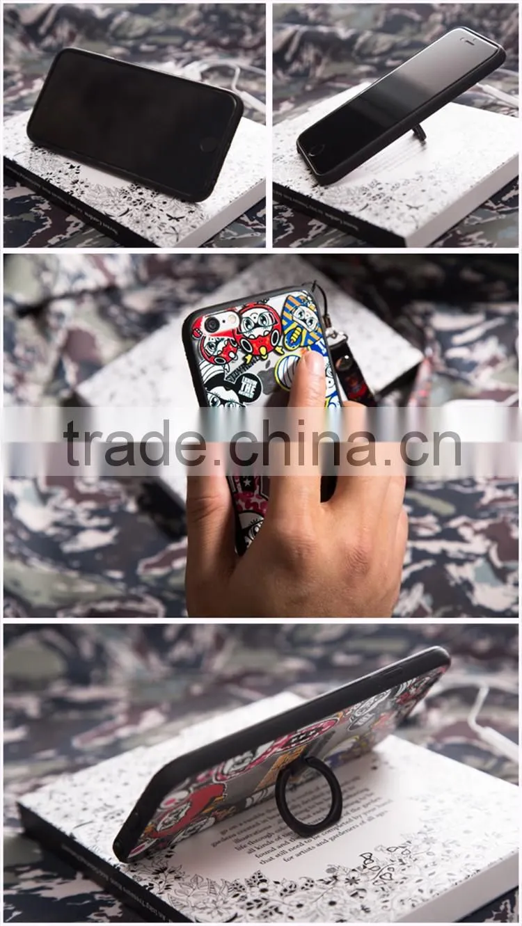 rotate 360 degrees mobile phone ring stent plastic finger ring mobile cases of tpu case smartphone cell phonecase for samsung s7