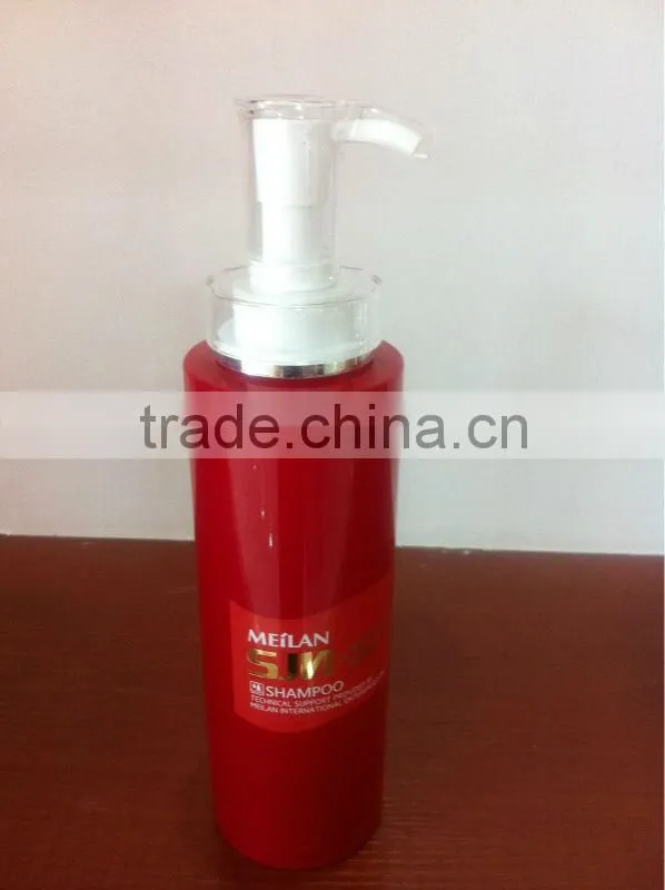 Acrylic pump aprayer type and Surface Handling Shampoo empty plastic bottles