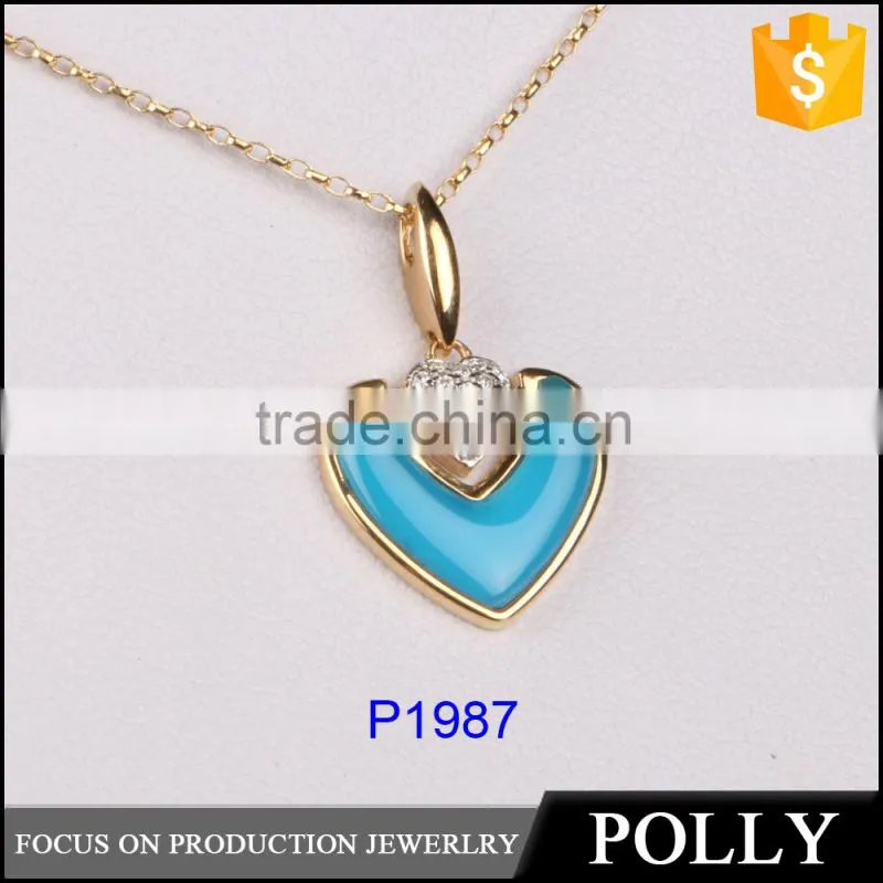 2015 new design pendant Christmas present thanks giving day beautiful silver pedant necklace with gemstone