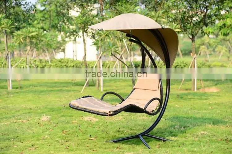 Indoor And Outdoor Swing Hammock Wrought Iron Sun Lounger With Canopy Balcony Swing Travel Sun Pool Lounger