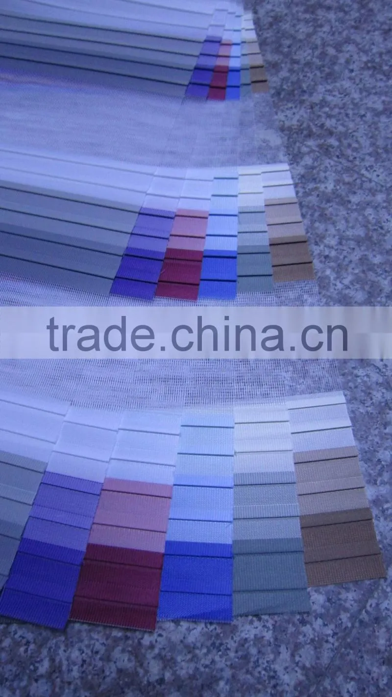 Gradient Folding Zebra Blinds Fabric Material Roller Blinds