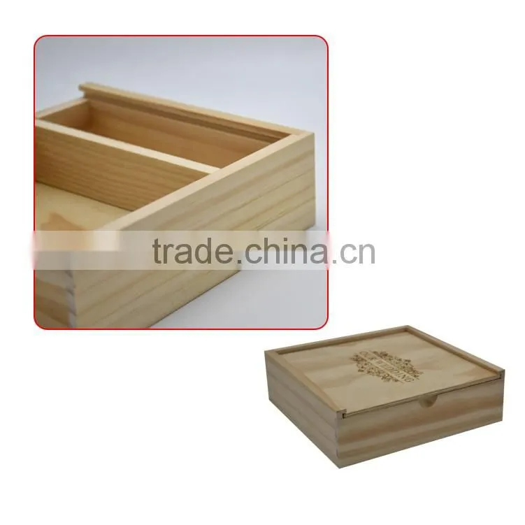Laser tngraving wooden box USB flash drive stick in wooden box