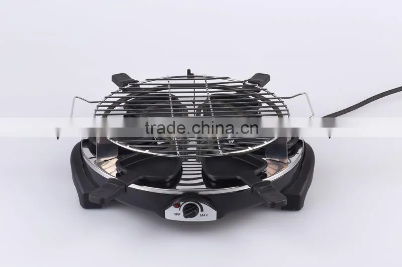 900W Raclette Grill With Temperature Thermostate For 6 Persons RG-206 WITH Stone Plate